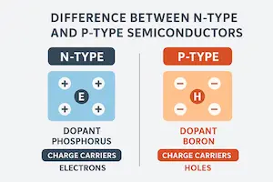 Difference Between P-Type and N-Type Semiconductors