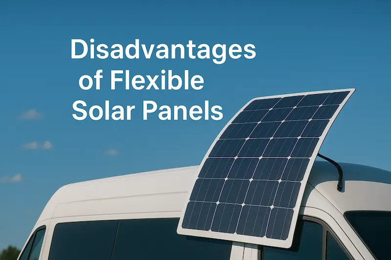 Flexible solar panel showing durability concerns under sunlight